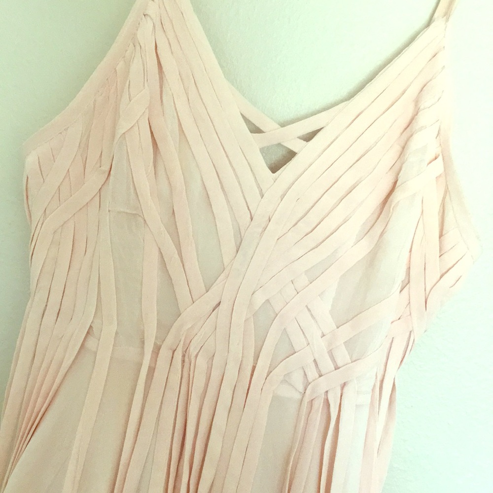 Super cute fringe pink dress from Urban Outfitters